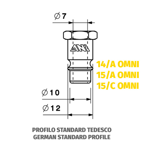 63/MF OMNI - Innesto rapido profilo GERMANIA con molla - Raccordi e rubinetti a molla - Raccorderia - Ani 63/MF OMNI - Innesto rapido profilo GERMANIA con molla - Raccordi e rubinetti a molla - Raccorderia - Ani